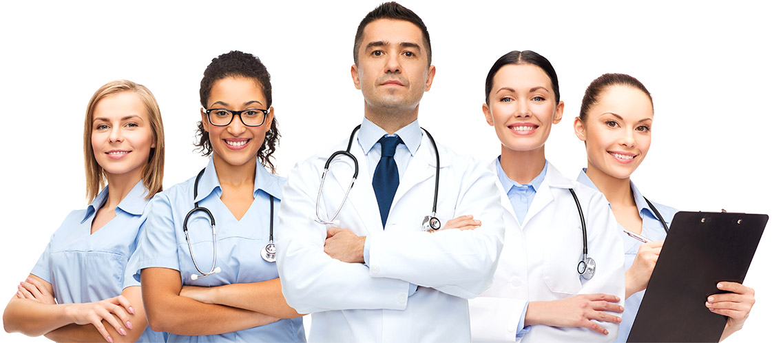 A Group of Doctors Posing in a Photograph